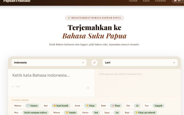 Bahasa Lani masuk Kamus Online Papuantranslate.com